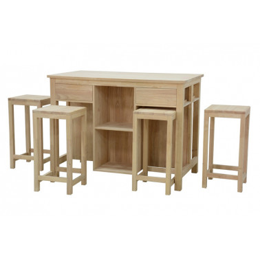 Keukentafel set met 4 krukken