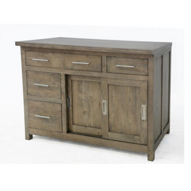 Kitchen cabinet 2 doors 5 drawers (wooden worktop)