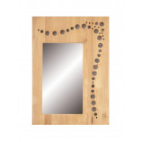 BUBBLES | mirror with hevea frame