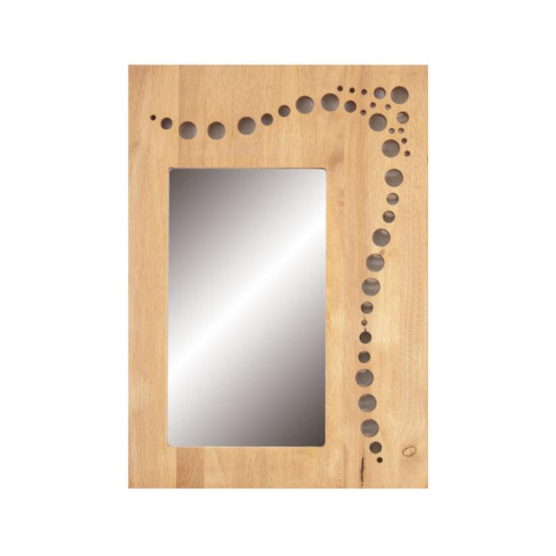 BUBBLES | mirror with hevea frame