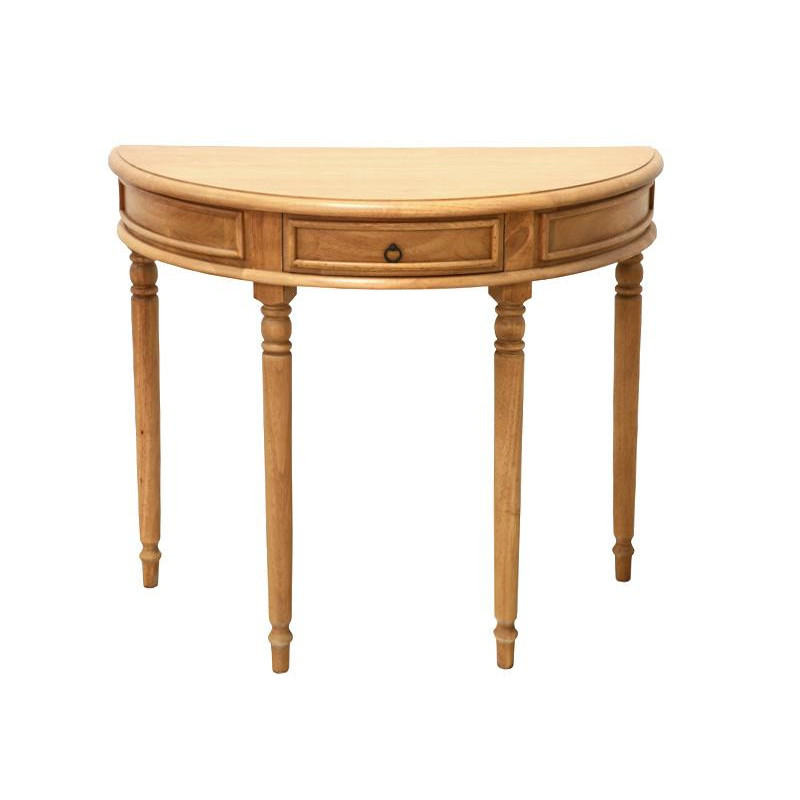 Half moon console with 1 drawer