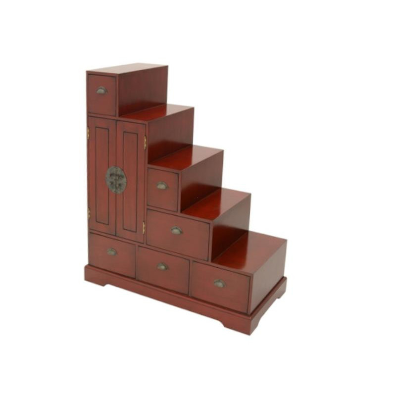 Chinese staircase cabinet 6 drawers