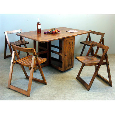 Set 4 stoelen & keukentafel