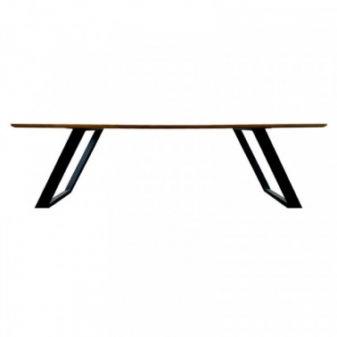 Long Dining table with metal design Legs