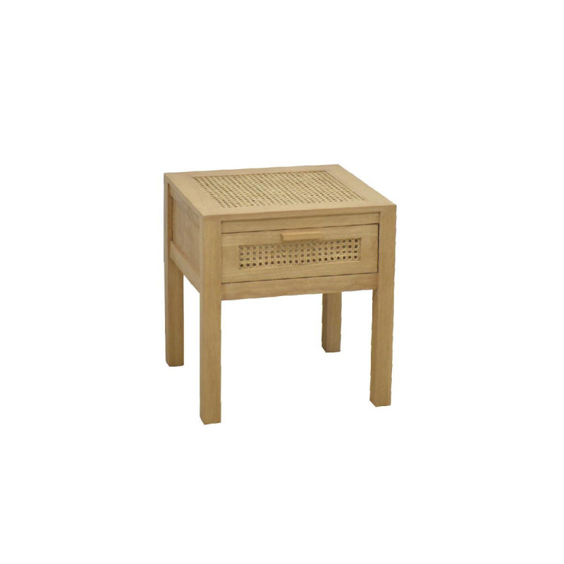 Bedside 1 drawer with rattan | Collection Flores