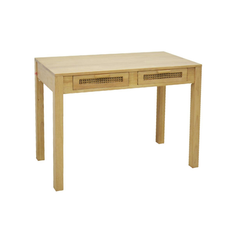 Desk 2 drawers with rattan | Collection Flores