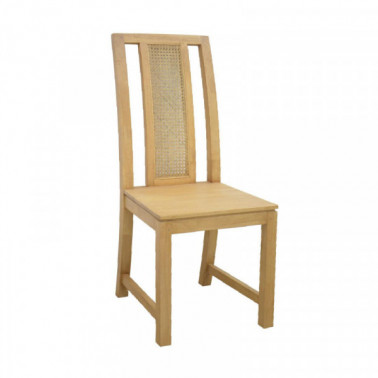 Dining chair with rattan back | Collection Flores