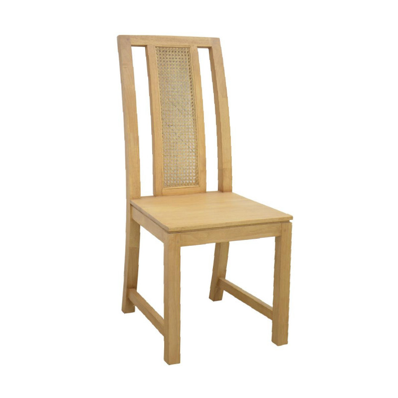 Dining chair with rattan back | Collection Flores