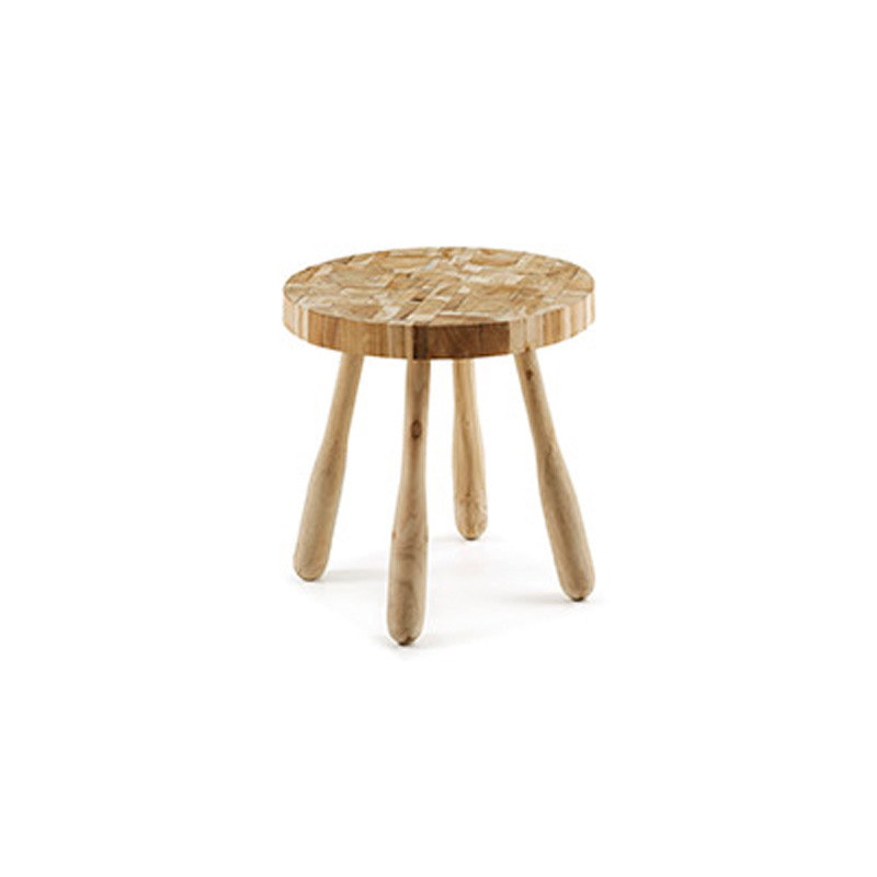 Teak wood stool model Picasso