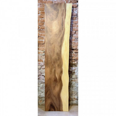 Acacia slab natural (curved) side and cut straight one side