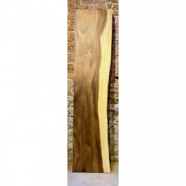 Acacia slab natural (curved) side and cut straight one side