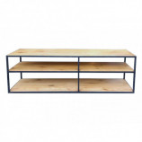 Console / shelving in metal & oak