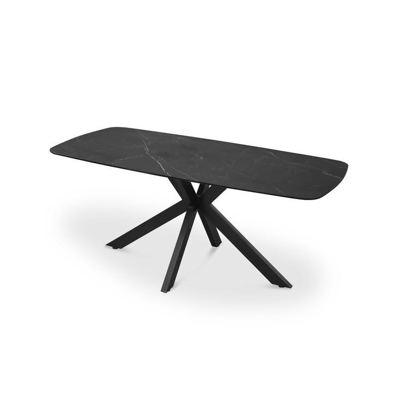NAPOLI | Oval dining table with black stone top