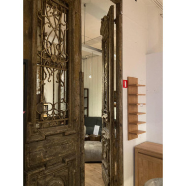 Antique Egyptian door in cedar's wood