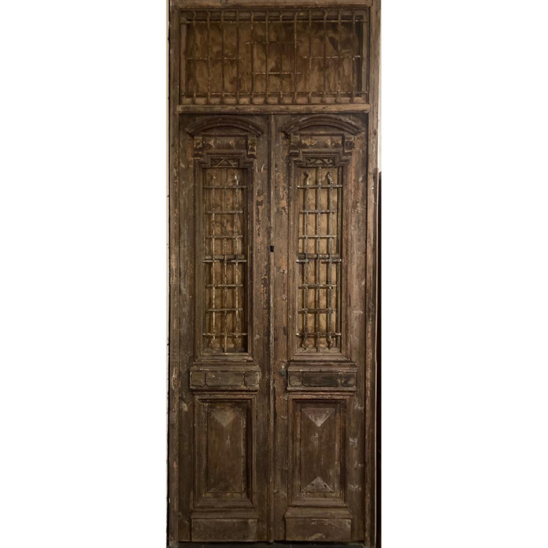 Antique Egyptian door in cedar's wood