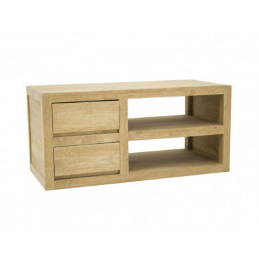 Low TV cabinet with 2 drawers