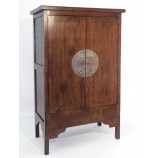 Chinese style armoire in solid hevea wood