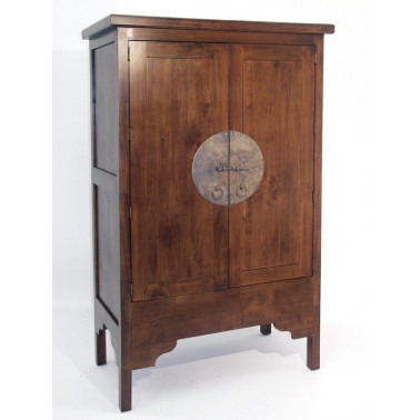 Chinese style armoire in solid hevea wood
