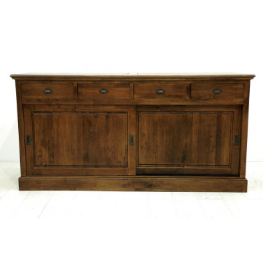 Long chest of 4 drawers & 2 doors