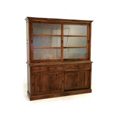 Bookcase with sliding doors