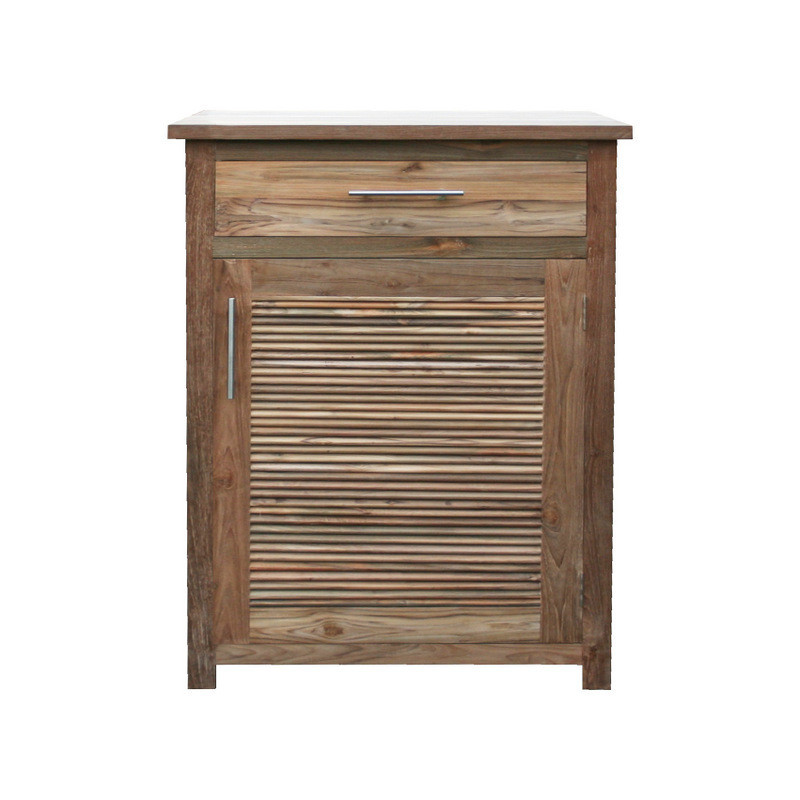 Diakritisch Empirisch Aanpassingsvermogen 03131 | Schoenenkast, 1 lade, 1 deur, louvredeur Kleur oldteak#natural  Materiaal gerecycled oud teak Dimensie 80x120x42