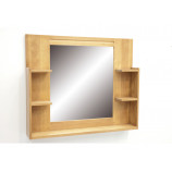 Bathroom mirrors with shelves