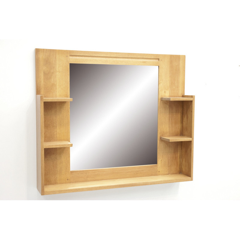 Bathroom mirrors with shelves