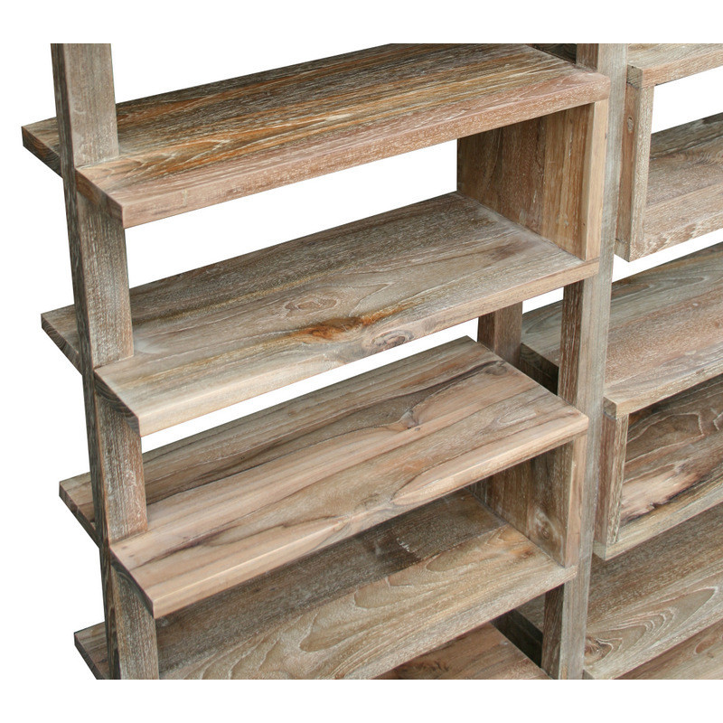 ZIGZAG CD Rack Color oldteaknatural Material oldteak Dimension