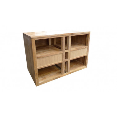 Kast voor deuren 2 lades Kleur teak#natural Materiaal teak Dimensie 120x80x60