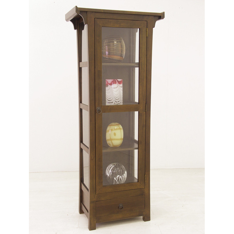 Chinese style display cabinet with glazed doors