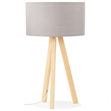 Table lamp with grey shade