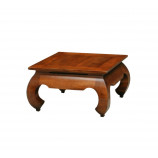 Opium coffee table in solid hevea wood