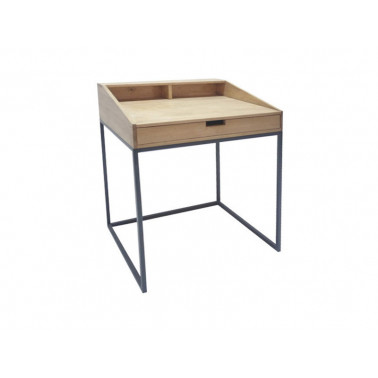 Desk with metal legs, 1 drawer