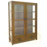 Bookcase with 2 glazed doors & 2 drawers