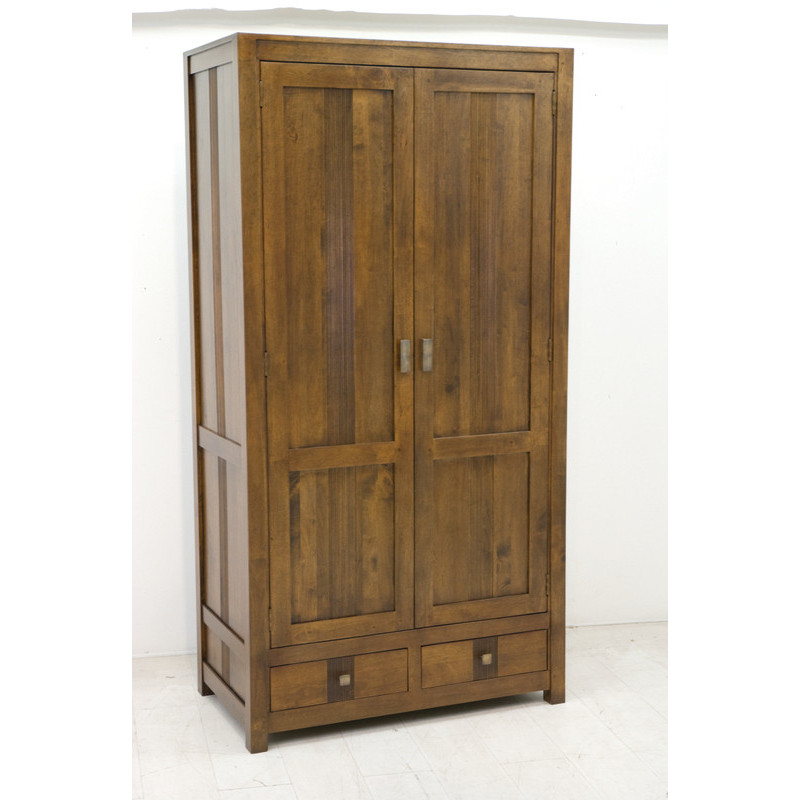 Wardrobe with carved stripe pattern