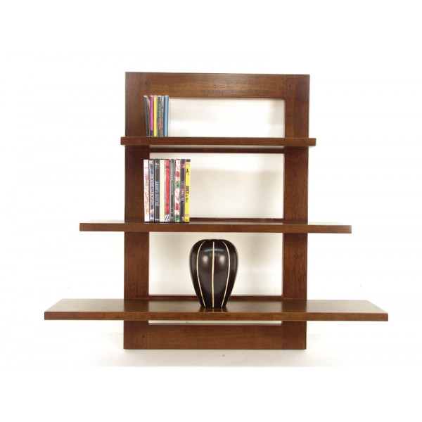 Wall rack, cubic design Color heveabrownCM Material hevea Dimension 100x90x23