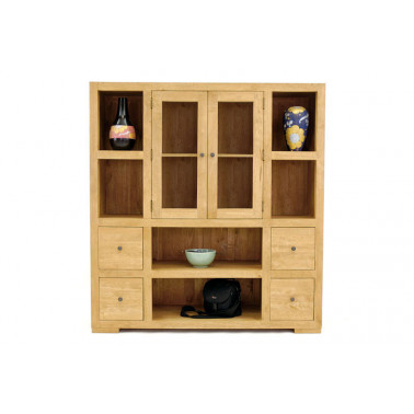 Glazed cabinet with shelves