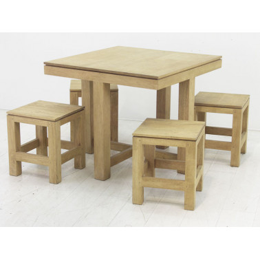 dining table with set of 4 stools