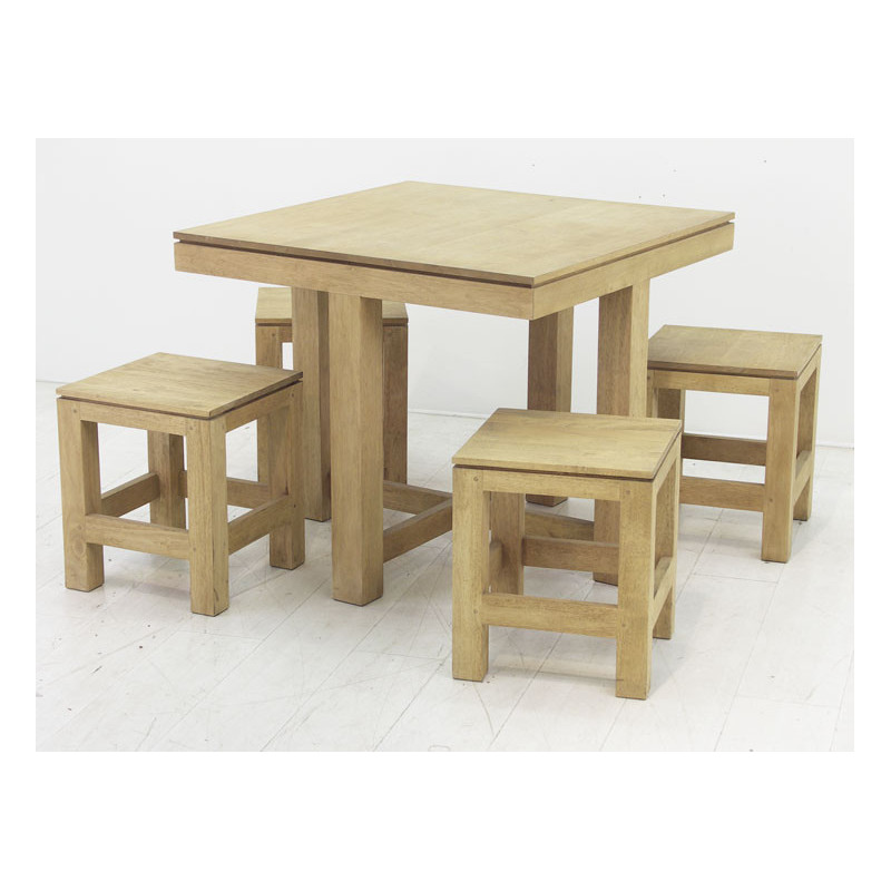 dining table with set of 4 stools