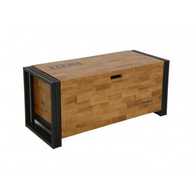 chest in solid wood and metal