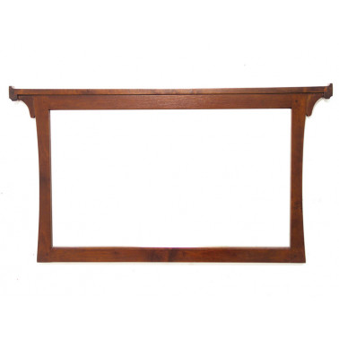 Mirror with wooden frame in hevea