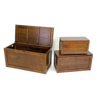 Chest in hevea wood