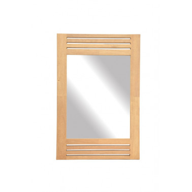 Miroir avec cadre en hévéa