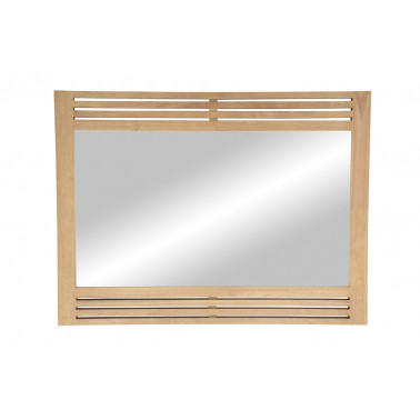 Miroir avec cadre en hévéa